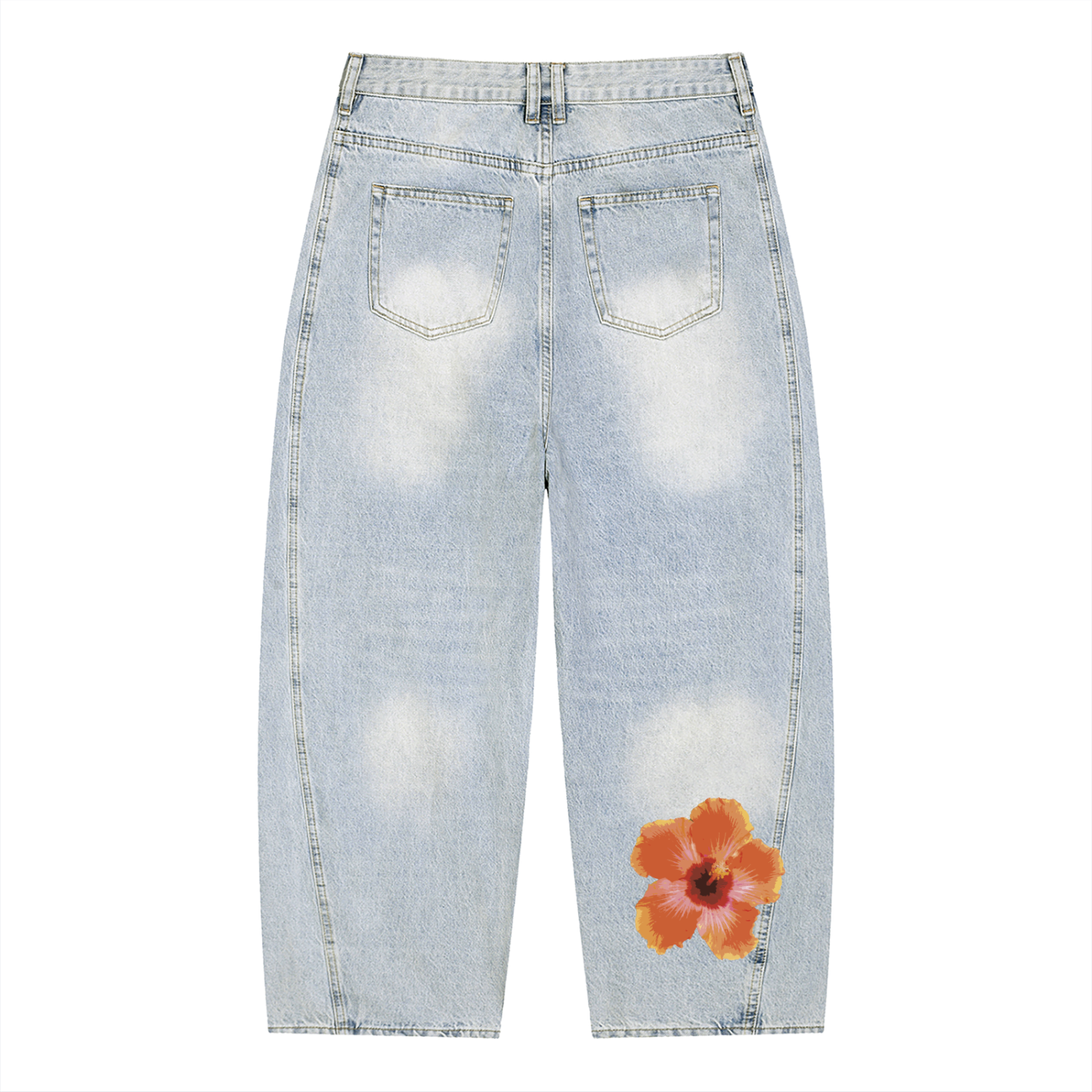 "MEADOW" unisex barrel jeans